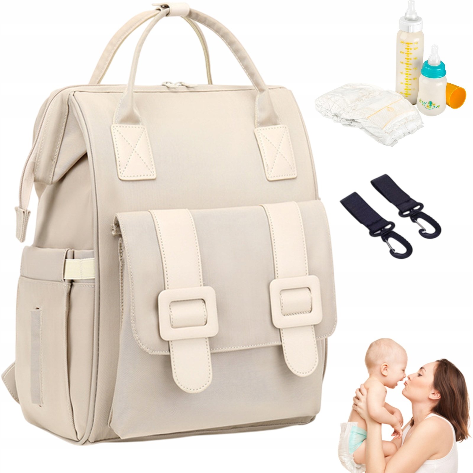 Lekka Torba Dla Mamy Z Dużą Pojemnością Plecak Na Pieluchy I Akcesoria