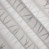 Firany - Firana Chic Chain Light biały+srebrny 140 x 270 cm przelotki - miniaturka - grafika 1