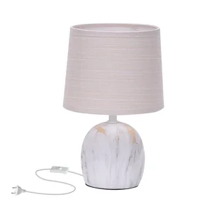 Lampa stołowa ADELINA E14 - marmur/beżowy - Lampy stojące - miniaturka - grafika 1