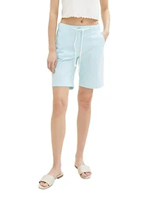 TOM TAILOR 1036631 Szorty bermudy Kobiety, 32179 - Teal Offwhite Stripe, 44 - Spodenki damskie - miniaturka - grafika 1