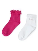 Skarpetki dla dzieci - Mayoral Zestaw 2 par wysokich skarpet dziecięcych 10711 Kolorowy - miniaturka - grafika 1