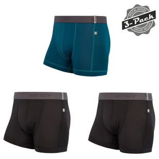 Spodenki męskie Sensor Coolmax Tech 3-Pack Rozmiar: XXL / Kolor: czarny/niebieski - Bielizna sportowa męska - miniaturka - grafika 1