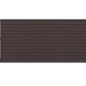 Ogrodzenia - Polbram Brama przesuwna Kreta 5x1,5 m lewa brązowa automat - miniaturka - grafika 1