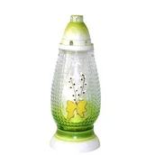 Lampiony i znicze - Znicz szklany 27 cm Z-94 zielony - miniaturka - grafika 1