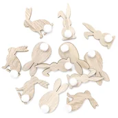 Decoupage - Dalprint Ozdoba wielkanocna drewniana samoprzylepna Królik 12 el. - miniaturka - grafika 1