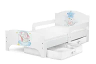 Łóżka dla dzieci i młodzieży - Białe Łóżko Dla Dzieci 140/70 Cm Z Nadrukiem - Cute Elephant - miniaturka - grafika 1