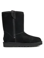 Botki damskie - UGG Skórzane botki "Classic Short" w kolorze czarnym - miniaturka - grafika 1