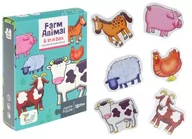 Układanki dla dzieci - Puzzle 12 el. Zwierzęta Farma Koń Świnka Koza Owca - miniaturka - grafika 1