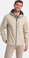 Kurtki męskie - Kurtka męska Ombre Męska kurtka SOFTSHELL z polarowym środkiem - piaskowy V4 OM-JANP-0137 XL - miniaturka - grafika 1