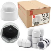 Śruby i nakrętki - Zaślepki na śruby M8/13 maskownica nakrętki BIAŁA kołpak 100szt. - miniaturka - grafika 1