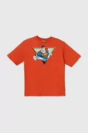 Koszulki dla chłopców - United Colors of Benetton t-shirt bawełniany dziecięcy kolor czerwony z nadrukiem - miniaturka - grafika 1