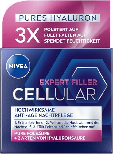 NIVEA Cellular Expert Filler wysoce skuteczny krem przeciwzmarszczkowy na noc, 50 ml