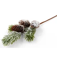 Ozdoby bożonarodzeniowe - Gałązka ozdobna z szyszkami 42 cm - miniaturka - grafika 1