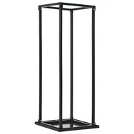 Gaśnice - shumee Stojak na drewno z podstawą czarny 37x37x113 cm stalowy - miniaturka - grafika 1