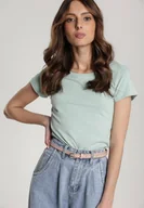 Koszulki i topy damskie - Miętowy T-shirt Ariema - Renee - miniaturka - grafika 1