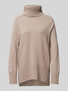 Sweter wełniany z golfem model ‘HERRINGBONE’ - Swetry damskie - miniaturka - grafika 1