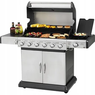 SOLIDNY GRILL GAZOWY EL FUEGO DELUXE 7P ŻELIWNY RUSZT 21KW + LED REDUKTOR ! - Grille gazowe - miniaturka - grafika 1