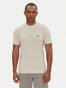 BOSS T-Shirt Momentum 50520683 Beżowy Regular Fit - Koszulki męskie - miniaturka - grafika 1
