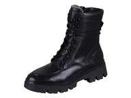 Botki damskie - Tamaris Comfort Damskie 8-85214-41 skóra Comfort Fit wymienna wkładka modne złote detale buty na co dzień botki, Czarna papka, 36 EU Weit - miniaturka - grafika 1