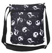 Torebki damskie - Disney Torby crossbody dla kobiet, prezent koszmar przed Bożym Narodzeniem, film Jack Skellington, czarna wegańska mała torba na ramię, torebka podróżna dla kobiet, codzienny paszport na Halloween, - miniaturka - grafika 1