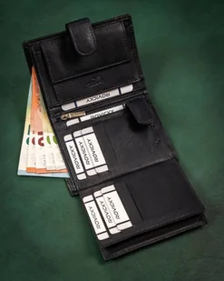 Klasyczny, Skórzany Portfel Męski Na Zatrzask Lumarko! - Portfele - miniaturka - grafika 8