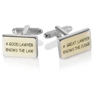 Spinki do mankietów i krawatów - Spinki do mankietów Prawnik KC-250 Onyx-Art London - miniaturka - grafika 1