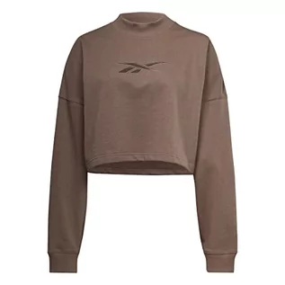 Bluzy damskie - Reebok Damska bluza S Vector Knit Crew, Trkgry, S - grafika 1