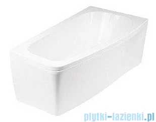 Besco Luna 150x80cm wanna asymetryczna prawa + obudowa + syfon - Wanny - miniaturka - grafika 1