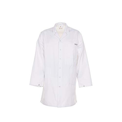 Rozmiar 48 Męski płaszcz roboczy Planam MG 260 czysty biały model 0853