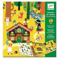 Zabawki kreatywne - Djeco zestaw artystyczny z naklejkami magiczny las DJ08956 - miniaturka - grafika 1