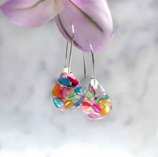 MULTI COLORRI kolczyki z żywicy - Kolczyki - miniaturka - grafika 1