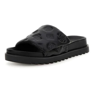 Damskie Klapki GUESS FABIO FLJFABFAL19-BLACK – Czarny - Klapki i japonki damskie - miniaturka - grafika 1