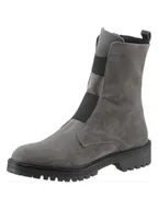 Botki damskie - Heine Skórzane botki w kolorze szarym - miniaturka - grafika 1