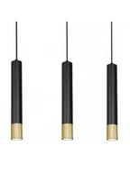 Lampy sufitowe - Luminex Żyrandol Nest gold/black 3 1566) - miniaturka - grafika 1