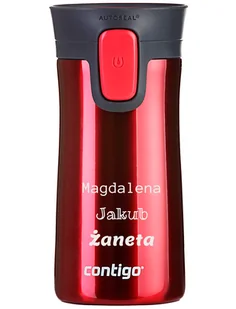 Kubek termiczny z grawerem Contigo Pinnacle 300ml - Czerwony - Kubki termiczne - miniaturka - grafika 1