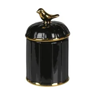 Pojemniki łazienkowe - Pojemnik Pouli 9 x 9 x 15 cm czarny - miniaturka - grafika 1