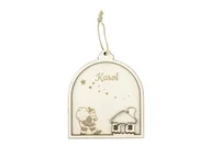 Gadżety dla niej i dla niego - Zawieszka drewniana z imieniem - 10 x 12 cm - 1 szt. - miniaturka - grafika 1