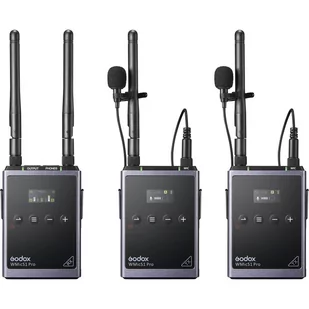 Bezprzewodowy system mikrofonowy Godox WMicS1 Pro UHF Zestaw 2 - Kamery cyfrowe - akcesoria - miniaturka - grafika 1