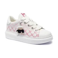 Moda i Uroda OUTLET - Karl Lagerfeld Skórzane sneakersy KAPRI - miniaturka - grafika 1