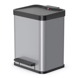 Hailo Kosz na śmieci z pedałem Oko Duo Plus, rozmiar M, 2x9 L, srebrny Werk (0622-220) - Kosze na śmieci - miniaturka - grafika 1