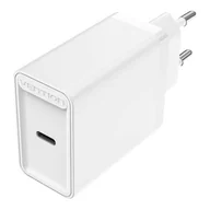 Ładowarki do telefonów - Ładowarka sieciowa Vention FAIW0-EU USB-C 30W (biała) - miniaturka - grafika 1