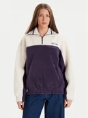Bluzy damskie - Lacoste Polar SF5266 Granatowy Oversize - miniaturka - grafika 1