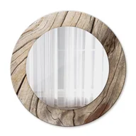 Lustra - Piękne Lustro Ścienne Koło Pęknięte drewno 50cm - miniaturka - grafika 1