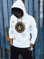 Bluzy męskie - Bluza męska z nadrukiem biała Dstreet BX5310-XL - miniaturka - grafika 1