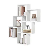 Półki do salonu - Półka wisząca FMD, biała, 15,7x81,2x94,3 cm - miniaturka - grafika 1