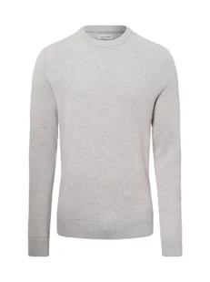 Jack & Jones Męski sweter z dzianiny - JJEGlobe Mężczyźni Bawełna szary jednolity, S - Swetry męskie - miniaturka - grafika 1