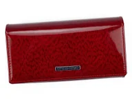 Portfele - Portfel damski skórzany PELLUCCI PT-107 Czerwony - czerwony - miniaturka - grafika 1