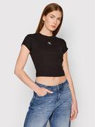Koszulki i topy damskie - Calvin Klein Jeans T-Shirt J20J218337 Czarny Regular Fit - miniaturka - grafika 1