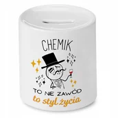 Skarbonki - Dla Chemika Skarbonka na Urodziny na Prezent z Nadrukiem ze Zdjęciem + Opakowanie na prezent (wzór 03) - miniaturka - grafika 1