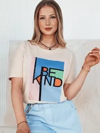 Bluzki damskie - T-shirt damski KINDBE brzoskwiniowy Dstreet RY2615-M/L - miniaturka - grafika 1
